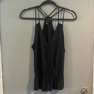 Forever 21 Black Strappy Top‎ Size Small